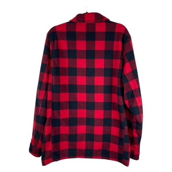 Men’s Lands' End Buffalo Plaid ThermaCheck Fleece Shacket Shirt Jacket‎ Size MT - Picture 6 of 9